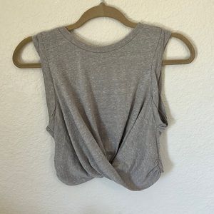 Free People Movement Cropped Gray Tank